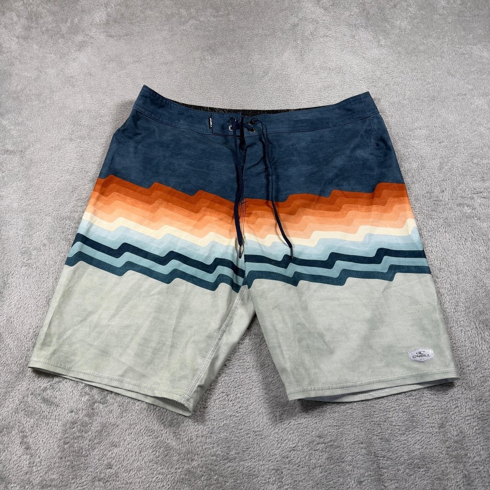 O'Neill Hyperfreak Board Shorts Mens 33 Multicolor Surf Swim Stretch Vacation